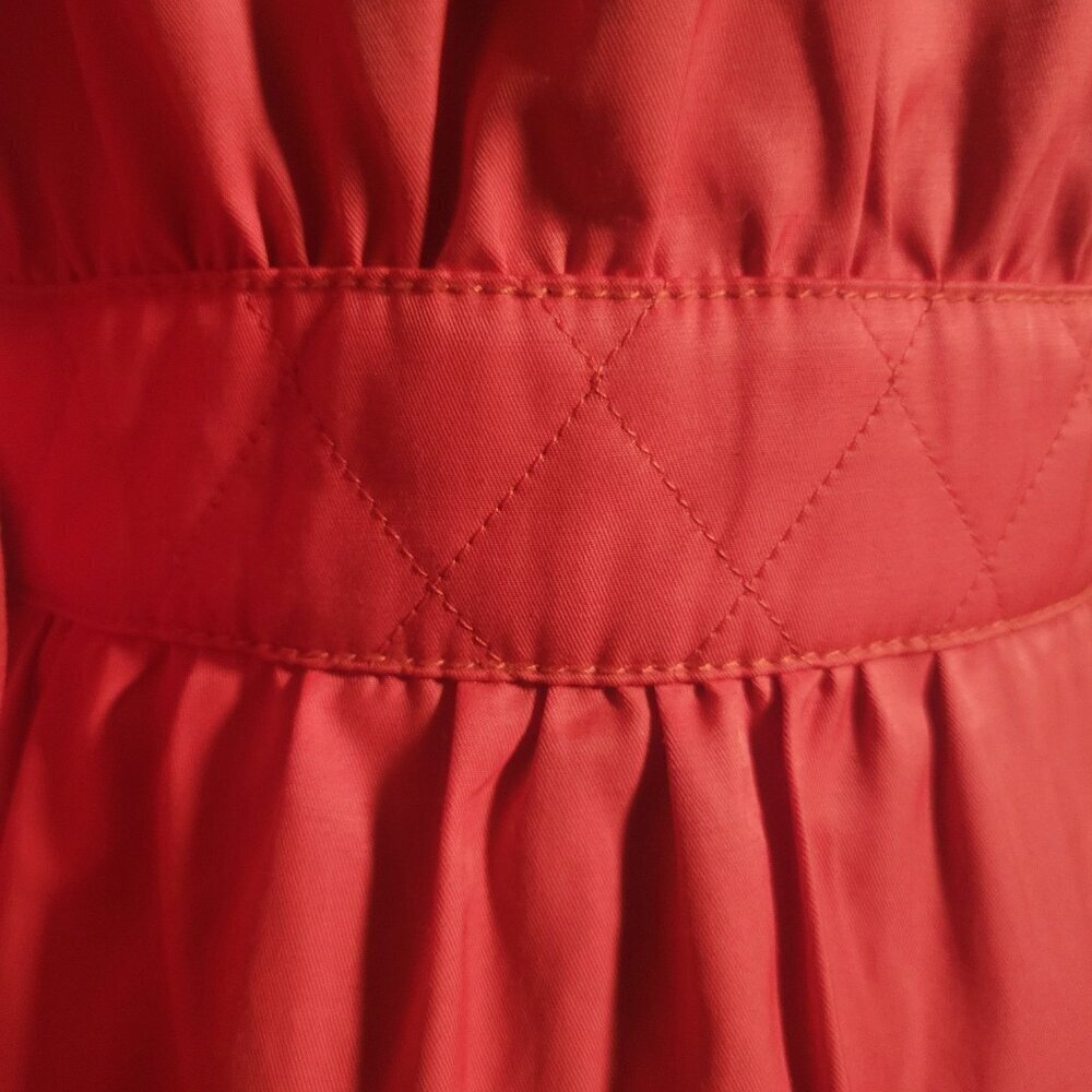 Laundry by Shelli Segal - Dk Orange Cinch Waist Water Resistant Jacket - Size S - Picture 6 of 16